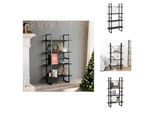 Vidaxl Libreria 4 Scomparti Grigio 80X30X140 Cm Materiale A Base Di Legno - Librerie E Scaffalature
