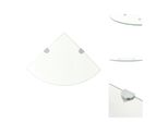 Vidaxl Mensola Ad Angolo Con Staffe Cromate In Vetro Trasparente 35 X 35 Cm - Mensole A Muro
