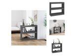 Vidaxl Libreria Divisoria Grigia 80X30X71,5 Cm In Legno Di Pino Massiccio - Librerie & Librerie