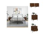 Vidaxl Comodini 2Pz. Marrone Effetto Rovere 40X35X47,5Cm Materiale Legno - Comodini