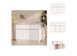 Vidaxl Credenza Bianca 110X34X75 Cm In Legno Di Pino Massiccio - Credenze