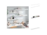 Vidaxl Mensole Galleggianti 4 Pz. Bianco Lucido 120X23,5X3,8 Cm Mdf - Mensole A Muro