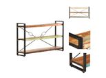 Vidaxl Libreria A 3 Scomparti 140X30X80 Cm In Legno Massiccio Antico - Librerie & Librerie