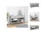Vidaxl Scarpiera Grigio Cemento 102X35X55 Cm Materiale Legno - Scarpiere E Armadietti
