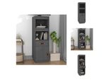 Vidaxl Credenza Grigia 34X40X108,5 Cm In Pino Massiccio - Credenze