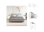 Vidaxl Comodini 2 Pz. Bianco Lucido 40X40X50 Cm Materiale A Base Di Legno - Comodini