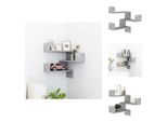 Vidaxl Mensola A Muro Angolare Grigio Cemento 40X40X50 Cm In Legno - Mensole A Muro