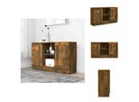Vidaxl Credenza Rovere Fumé 120X30,5X70 Cm Materiale Legno - Credenze