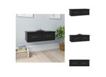 Vidaxl Scaffale A Muro Nero 60X26X18,5 Cm In Legno - Scaffali A Muro