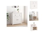 Vidaxl Credenza Bianca 70X35X80 Cm In Legno Di Pino Massiccio - Credenze