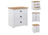 Vidaxl Comodino Bianco 46 X 40 X 57 Cm Panama Pino - Comodini