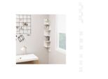 Vidaxl Scaffale A Muro Ad Angolo Bianco 20X20X127,5 Cm In Legno - Scaffali A Muro