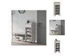 Vidaxl Scarpiera In Cemento Grigio 40X36X105 Cm Materiale A Base Di Legno - Scarpiere E Armadietti