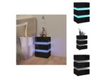 Vidaxl Led Comodino Nero Lucido 45X35X67 Cm Materiale Legno - Comodini