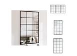 Vidaxl Specchio Da Parete 3 Pezzi Nero 100X60 Cm In Metallo - Specchio