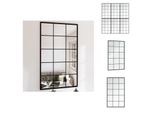 Vidaxl Specchio Da Parete 6 Pezzi Nero 100X60 Cm In Metallo - Specchio