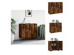 Vidaxl Credenza Rovere Fumé 90X34X80 Cm Materiale Legno - Credenze