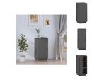 Vidaxl Credenza Grigia 34X40X75 Cm In Legno Di Pino Massiccio - Credenze