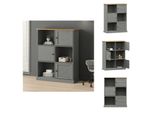 Vidaxl Libreria Vigo Grigio 90X35X114,5 Cm In Legno Di Pino Massiccio - Librerie & Librerie