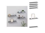 Vidaxl Mensole Da Parete 4 Pz. Grigio 40X9X3 Cm - Mensole A Muro