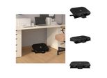 Vidaxl Poggiapiedi Nero 46X34,5X11 Cm - Sgabello Imbottito