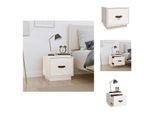 Vidaxl Comodino Bianco 40X34X35 Cm In Legno Di Pino Massiccio - Comodini