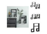 Vidaxl Mensole Da Parete 2 Pz. Grigio Lucido 50X15X50 Cm Materiale A Base Di Legno - Mensole A Muro
