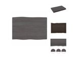 Vidaxl Piano Da Tavolo 60X40X(2-6) Cm In Legno Massiccio Trattato Bordo Albero - Piani Da Tavolo