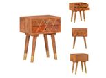 Vidaxl Comodino 43×30×58 Cm In Legno Massiccio Di Mango - Comodini