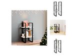 Vidaxl Libreria A 2 Scomparti Bianca 40X30X70 Cm In Legno Di Pino Massiccio - Librerie E Scaffalature