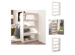 Vidaxl Libreria/Divisorio Bianco 80X35X135 Cm In Legno Di Pino Massiccio - Librerie E Scaffalature