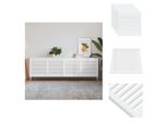 Vidaxl Ante Dell'armadio A Persiana 4 Pezzi Bianco 61,5X59,4 Cm In Legno Massiccio - Ante Dell'armadio