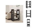 Vidaxl Libreria/Divisorio Grigio 60X35X91 Cm In Legno Di Pino Massiccio - Librerie E Scaffalature