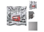 Vidaxl Divisorio Pieghevole 200 X 170 Cm London Bus Bianco E Nero - Divisorio Per Ambienti