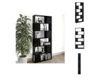Vidaxl Libreria Divisoria Nera 80X24X186 Cm In Materiale Ligneo - Librerie E Scaffali