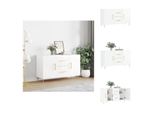 Vidaxl Credenza Bianca Lucida 100X36X60 Cm Materiale Legno - Credenze