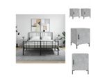Vidaxl Comodini 2 Pz. Grigio Cemento 40X40X50 Cm Materiale A Base Di Legno - Comodini