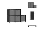 Vidaxl Scaffale A Cubo Con 5 Scatole Nero 103X30X72,5 Cm In Tessuto - Librerie & Librerie