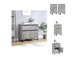 Vidaxl Credenze 2 Pz. Grigio Sonoma 40X35X70 Cm Materiale A Base Di Legno - Credenze