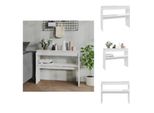 Vidaxl Tavolo Consolle Bianco Lucido 102X30X80 Cm In Legno - Tavoli Laterali