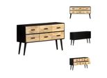 Vidaxl Sideboard 110X33X64 Cm Massivholz Mango - Sideboards