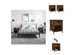 Vidaxl Comodini 2 Pz. Rovere Fumé 40X42X50 Cm Materiale A Base Di Legno - Comodini