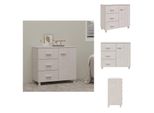 Vidaxl Credenza Hamar Bianco 90X40X80 Cm Pino Massiccio - Credenze