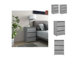 Vidaxl Comodini 2 Pz. Grigio Sonoma 40X35X62,5 Cm Materiale A Base Di Legno - Comodini