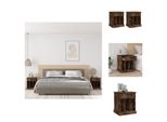 Vidaxl Comodini 2 Pz. Rovere Fumé 43X36X50 Cm - Comodini