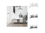 Vidaxl Panca Per Scarpe Bianca 102X35X55 Cm In Legno - Scarpiere E Armadietti