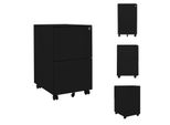 Vidaxl Armadio Per Archiviazione Con Rotelle Nero 39X45X67 Cm In Acciaio - Armadi Per Archiviazione