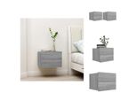 Vidaxl Comodini 2 Pz. Grigio Sonoma 40X30X30 Cm Materiale A Base Di Legno - Comodini