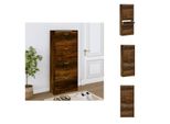 Vidaxl Scarpiera In Rovere Affumicato 63X24X147 Cm In Legno - Scarpiere E Armadietti