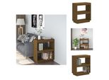 Vidaxl Libreria Marrone Miele 60X35X71 Cm In Legno Di Pino Massiccio - Librerie & Librerie